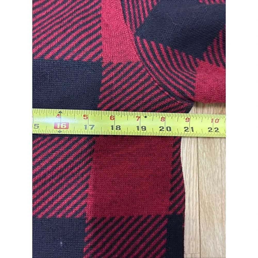 Levi's Trouss Buffalo Plaid Cardigan Sweater Sz‎ Medium Red Black